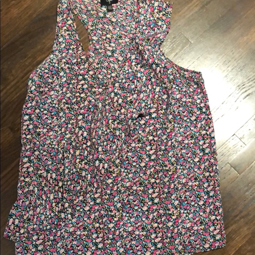 Flora aqua tank top